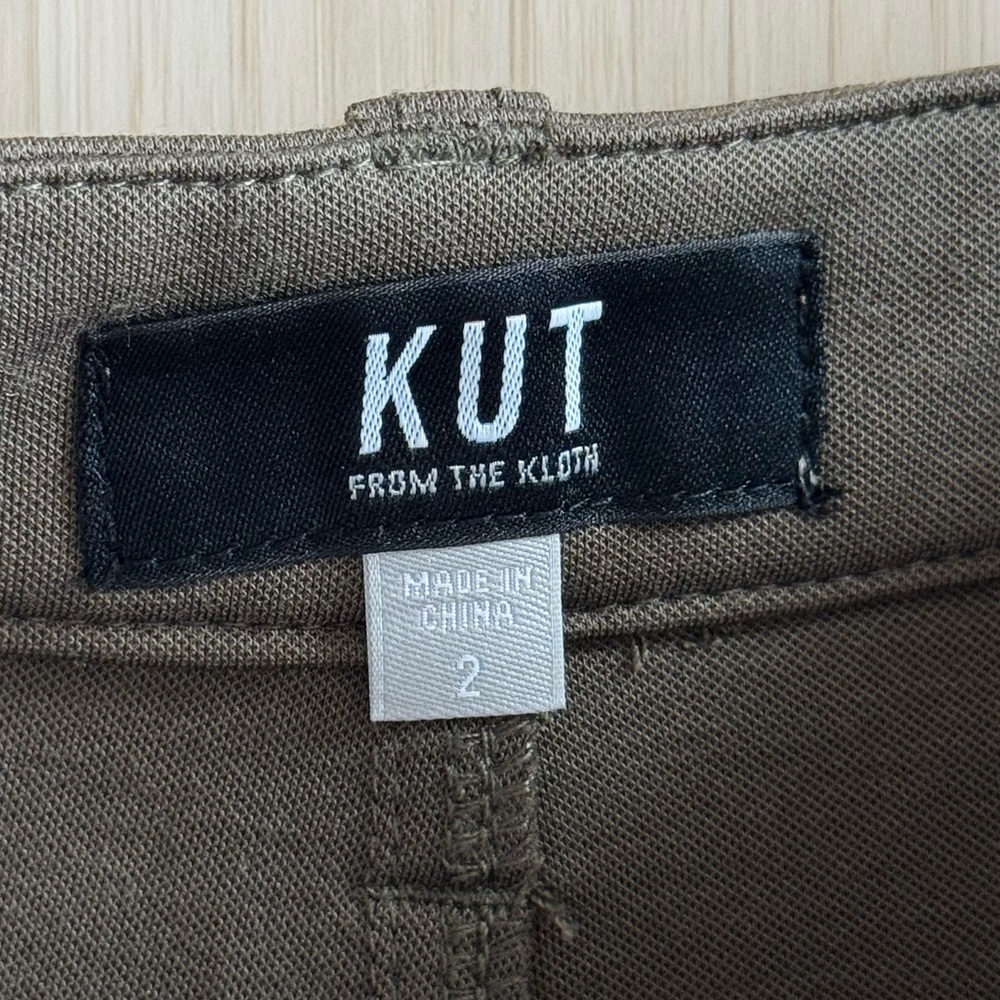 Kut From The Kloth | Olive Green Meg Wide Leg Pants - Picture 11 of 11